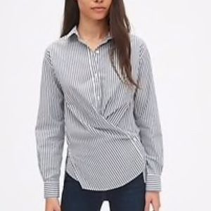 Gap Cross Button Boyfriend Shirt